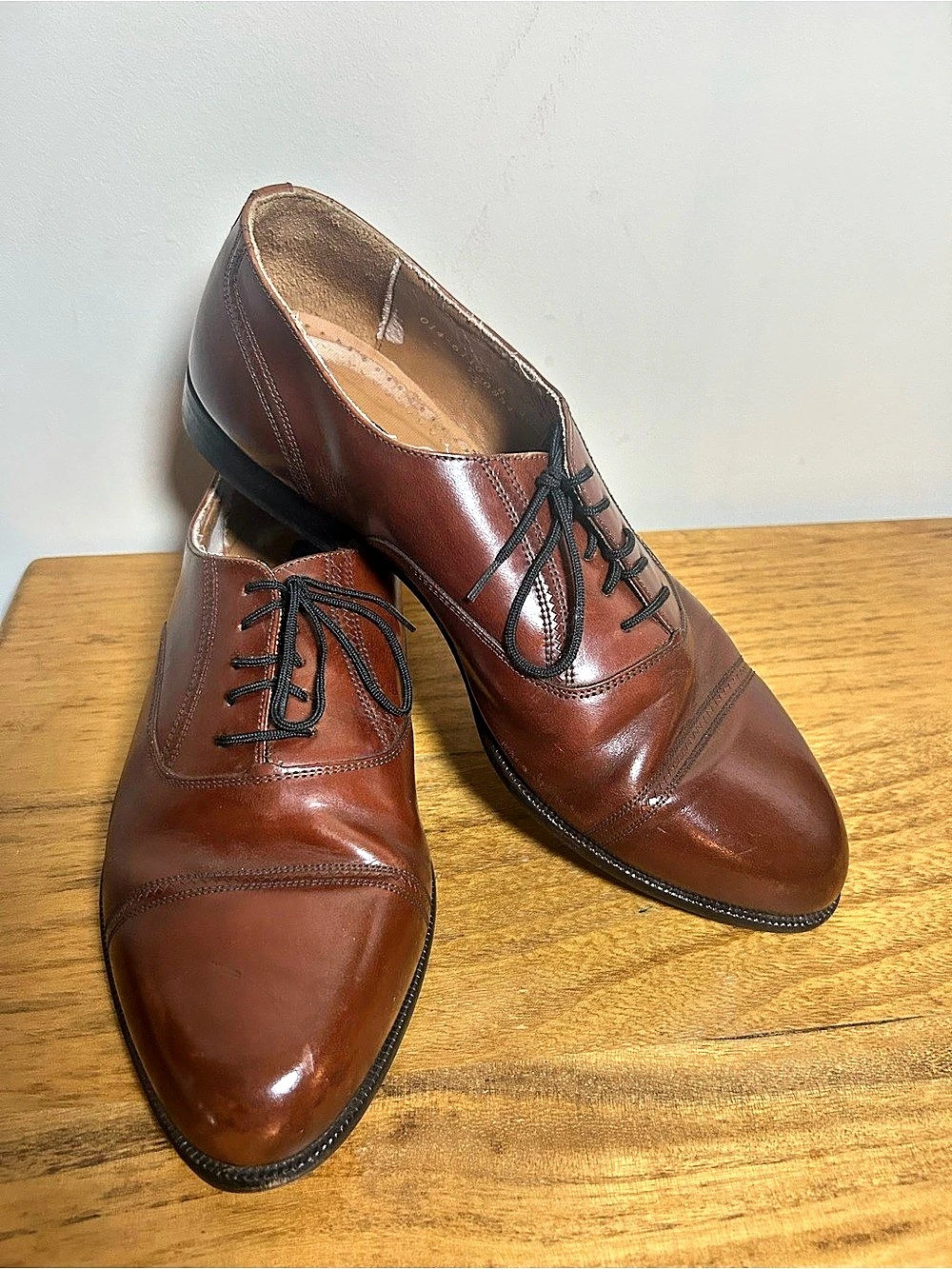 Giorgio Brutini Cap Toe Leather Oxfords in Brown